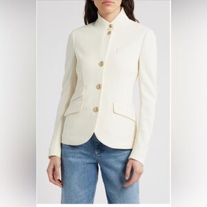 Rag & Bone  Slade Textured Knit Blazer 
Color: Off White size 12